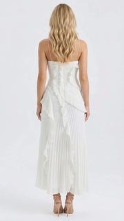 Nathalie Ruffle Maxi Dress White view 2