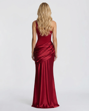 Noelle Draped Maxi Dress Burgundy view 4