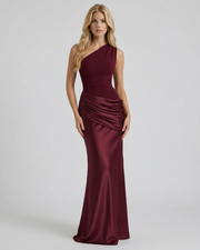 Noelle Draped Maxi Dress Red view 1