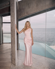 Noelle Draped Maxi Dress Pink view 5