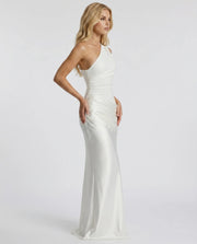 Noelle Draped Maxi Dress White view 2
