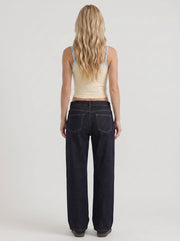 Nora Low Rise Wide Leg Denim Jeans Indigo Blue Washed view 5