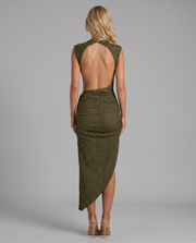 Olivia Backless Maxi Dress Green view 2