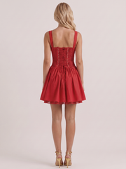Ophelia Corset Mini Dress Red view 5