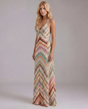 Phoebe Boho Crochet Maxi Dress Multicolor view 2