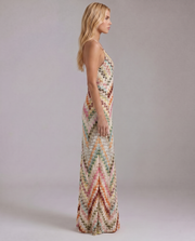 Phoebe Boho Crochet Maxi Dress Multicolor view 3