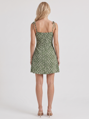 Pippa Ruched Mini Dress Army Green view 5