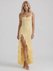 Poppy Lace Puff Sleeve Maxi Dress view 1