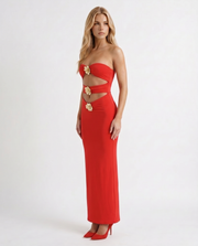 Raye Cutout Maxi Dress Red view 2