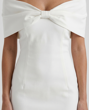 Rebecca Bow Mini Dress White view 6