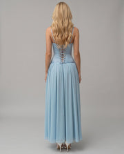 Rosa Corset Maxi Dress Blue view 3