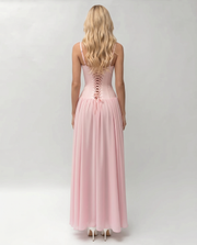 Rosa Corset Maxi Dress Pink view 3