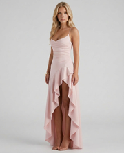 Rosalie Cowl Maxi Dress Blush view 3