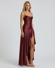 Rosalie Cowl Maxi Dress Cherry Lacquer view 3