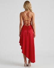 Rosalie Cowl Maxi Dress Red view 5