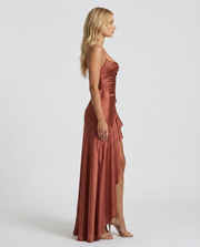 Rosalie Cowl Maxi Dress Rust view 4