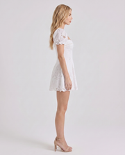 Sara Flare Mini Dress White view 4