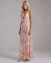 Sarah Plunge Maxi Dress Pink view 3