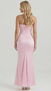 Scarlet Corset Strapless Maxi Dress Pink view 6
