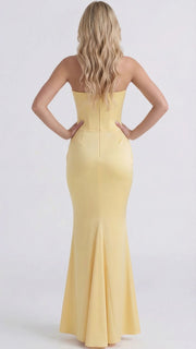 Scarlet Corset Strapless Maxi Dress Yellow view 6