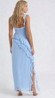 Scarlet Ruffle Maxi Dress Light Blue view 2
