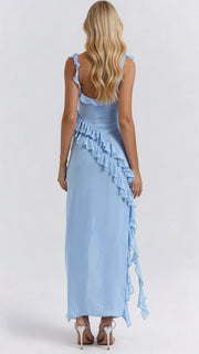 Scarlet Ruffle Maxi Dress Light Blue view 4