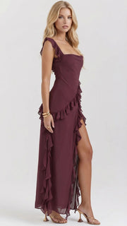 Scarlet Ruffle Maxi Dress Purple view 2