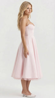 Selene Sweetheart Midi Dress Pink view 4