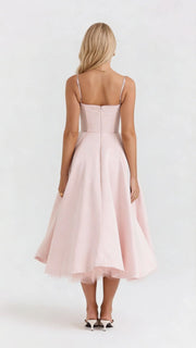 Selene Sweetheart Midi Dress Pink view 5