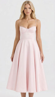 Selene Sweetheart Midi Dress Pink view 1