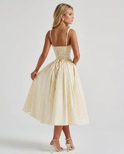 Sherrie Gingham Midi Dress Butter Yellow view 2