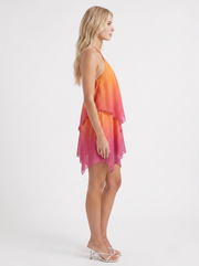 Sloane Drape Mini Dress Orange view 4