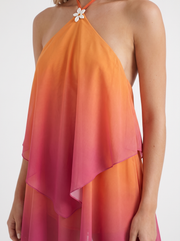 Sloane Drape Mini Dress Orange view 6