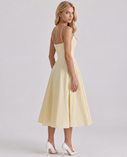 Solana Sweetheart Midi Dress Yellow view 2