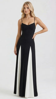 Solara Flare Maxi Dress Black & White view 2