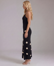 Suki Satin Slip Maxi Dress Black view 3