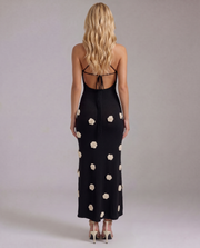 Suki Satin Slip Maxi Dress Black view 4
