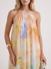 Sylvie Chiffon Maxi Dress Orange view 6