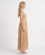 Tatum Keyhole Maxi Dress Khaki view 4