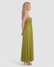 Tatum Keyhole Maxi Dress Olive Green view 4