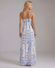 Tayla Floral Maxi Dress Blue Wave view 4