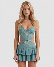 Tess Cutout Mini Dress Blue view 2