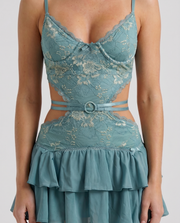 Tess Cutout Mini Dress Blue view 6