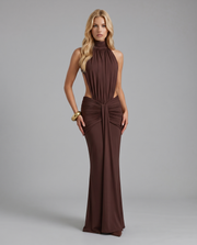 Tiffany Maxi Dress Brown view 1
