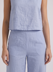 Vale Linen Pants Set Blue view 6