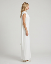Vivienne Drape Maxi Dress White view 4