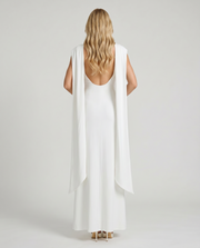 Vivienne Drape Maxi Dress White view 5