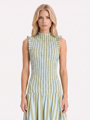 Willa Smocked Maxi Dress Green view 2