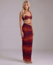 Zendeya Satin Slip Maxi Dress Red view 2