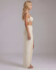 Zendeya Satin Slip Maxi Dress White view 3